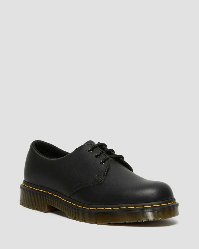 Dr Martens Womens 1461 Slip Resistant Leather Oxfords Black - 17052CIHX